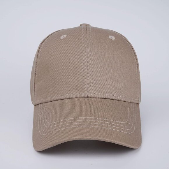 Unisex Structured Coffee Baseball Cap Cotton Fits Washed Denim Adjustable Hat - Picture 2 of 7